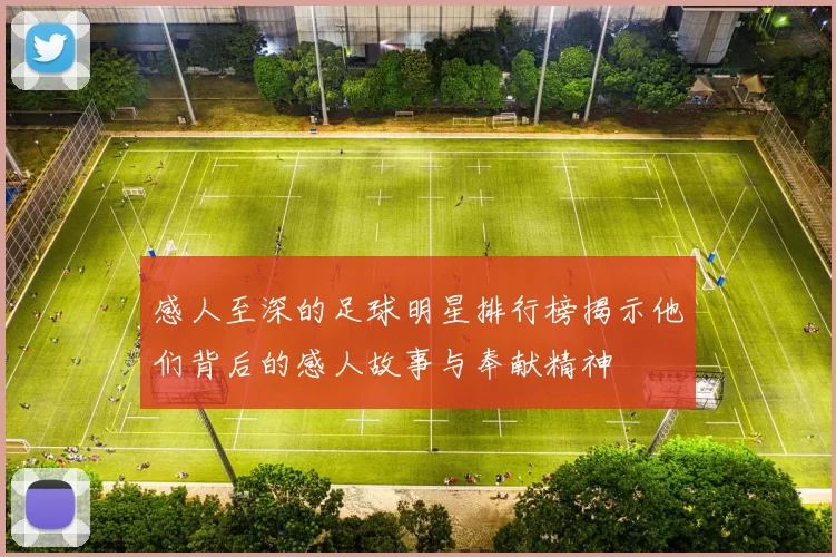 感人至深的足球明星排行榜揭示他们背后的感人故事与奉献精神